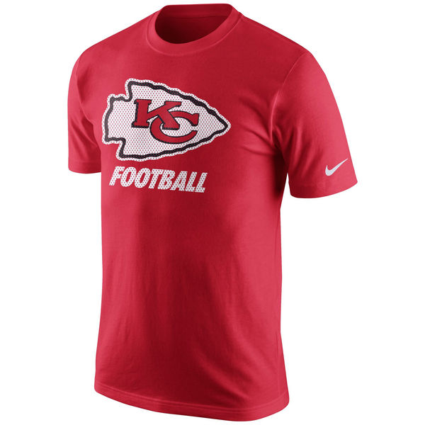 Men NFL Kansas City Chiefs Nike Facility TShirt  Red->nfl t-shirts->Sports Accessory